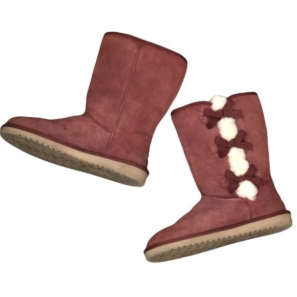 Dusty Rose color Victoria Tall Koolaburra Ugg Boots sz 11 - Picture 1 of 7